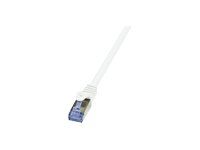 LogiLink PrimeLine - Patch cable - RJ-45 (M) to RJ-45 (M) - 7.5 m - SFTP, PiMF - CAT 6a - halogen-free, snagless - white
