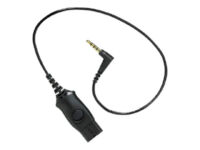 Poly MO300 - Audio adaptor - 6 pin Quick Disconnect female to 4-pole mini jack male - black - for Apple iPhone 4S